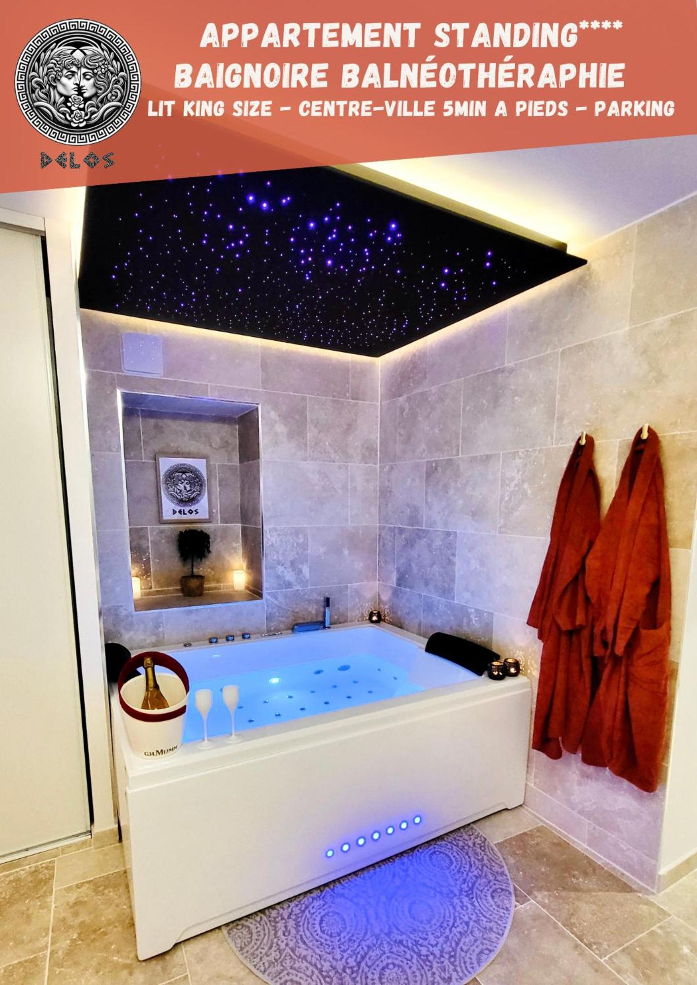 - La Suite Delos - Jacuzzi 2 Places - Centre Ville A Pied - Lit Queen Size - Parking Privee - Wifi - City Center Within Walking Distance - カンペール エクステリア 写真